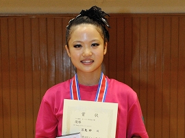 ソロ演技 クラスF オープン中学生の部では、伊勢原一輪車クラブの『鈴木 ちひろ(中２)』が優勝に輝きました。